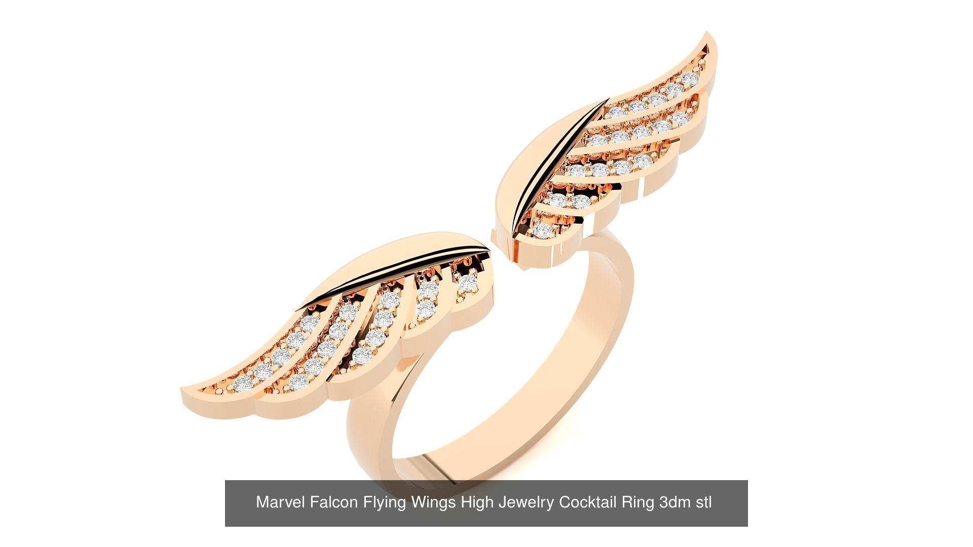 Marvel Collection Diamond Rings 3dm stl renders details _4