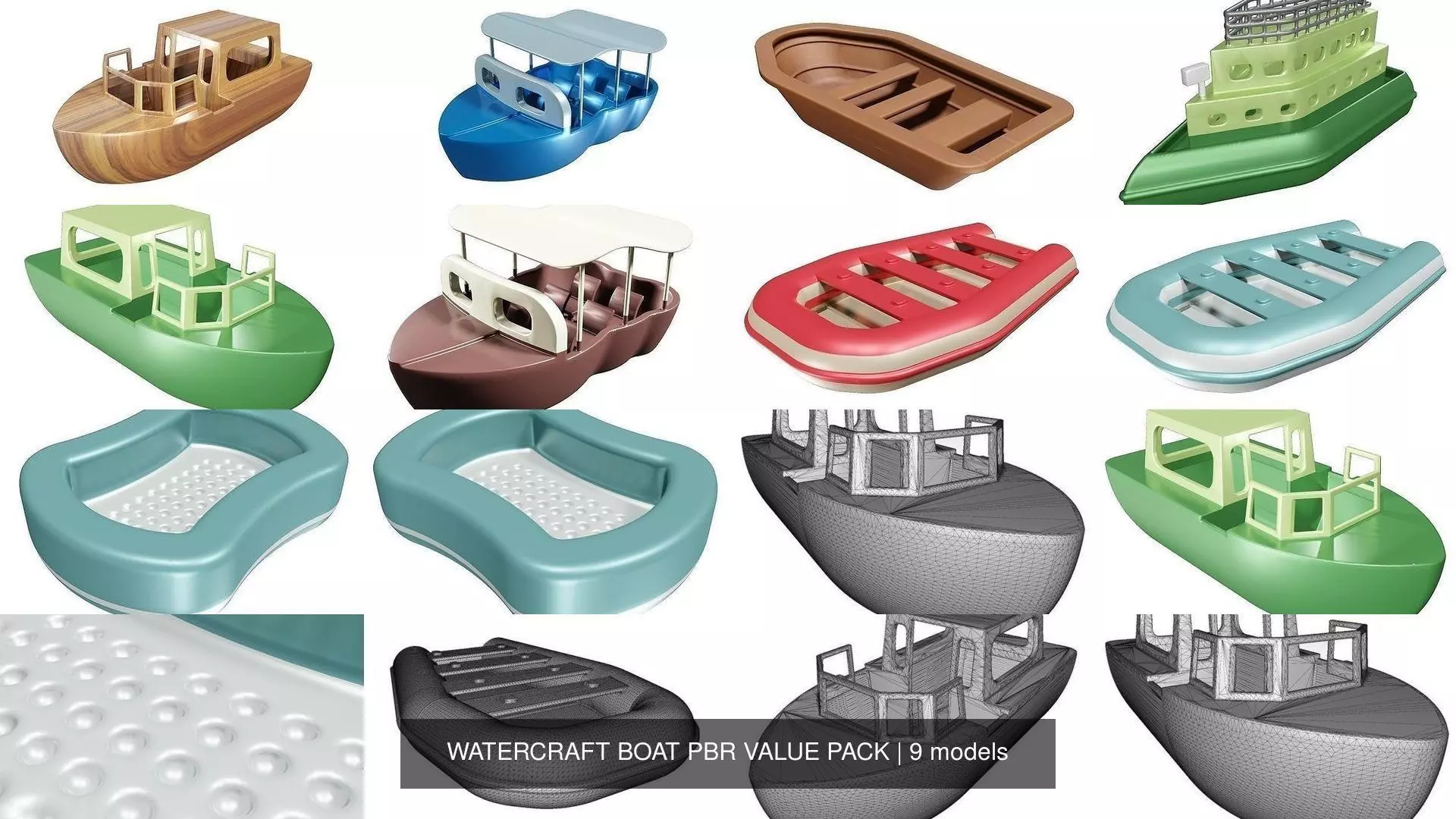 WATERCRAFT BOAT PBR VALUE PACK 3D Model Collection_0