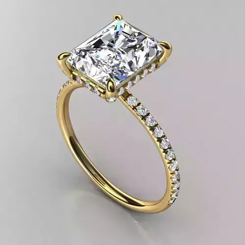 Engagement ring  3D cad file ready to print 