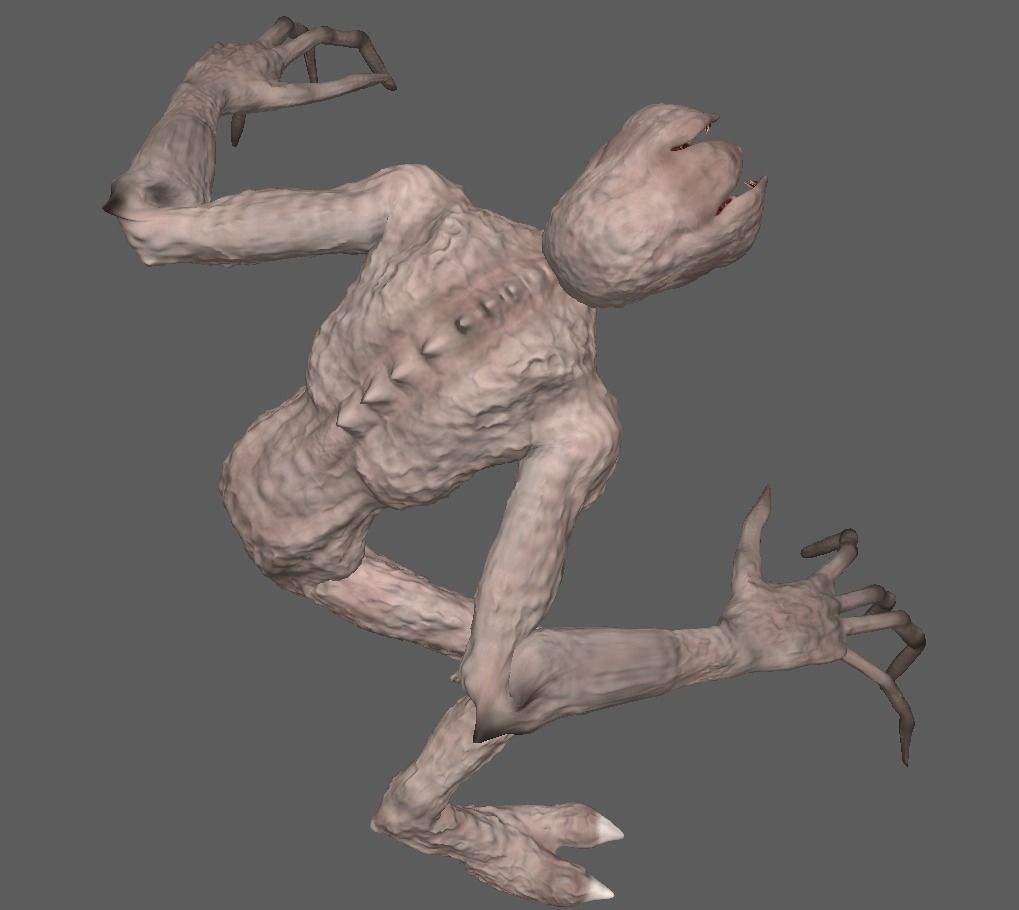 Stranger thing demogorgon 3d model rigged Low-poly 3D model_14