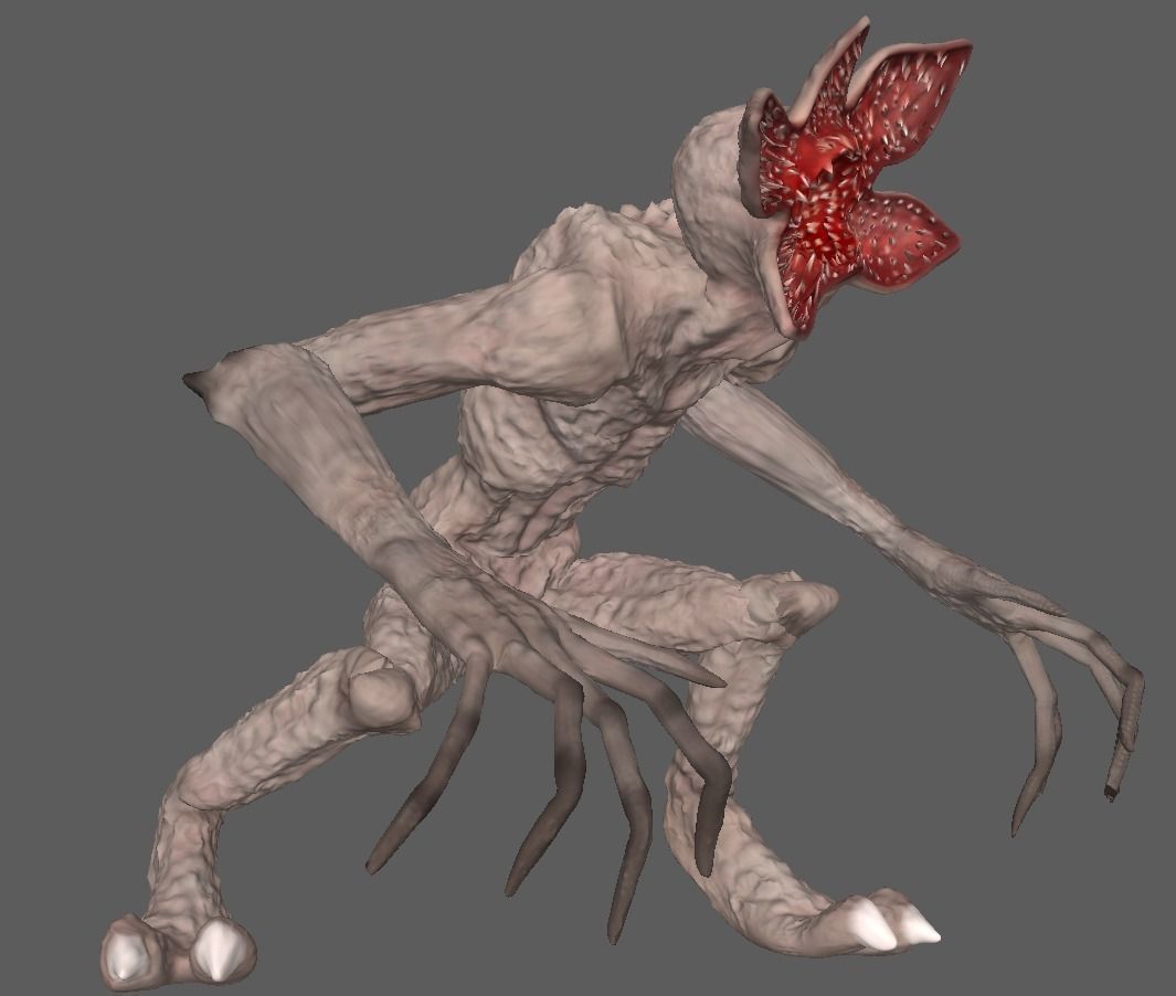 Stranger thing demogorgon 3d model rigged Low-poly 3D model_5