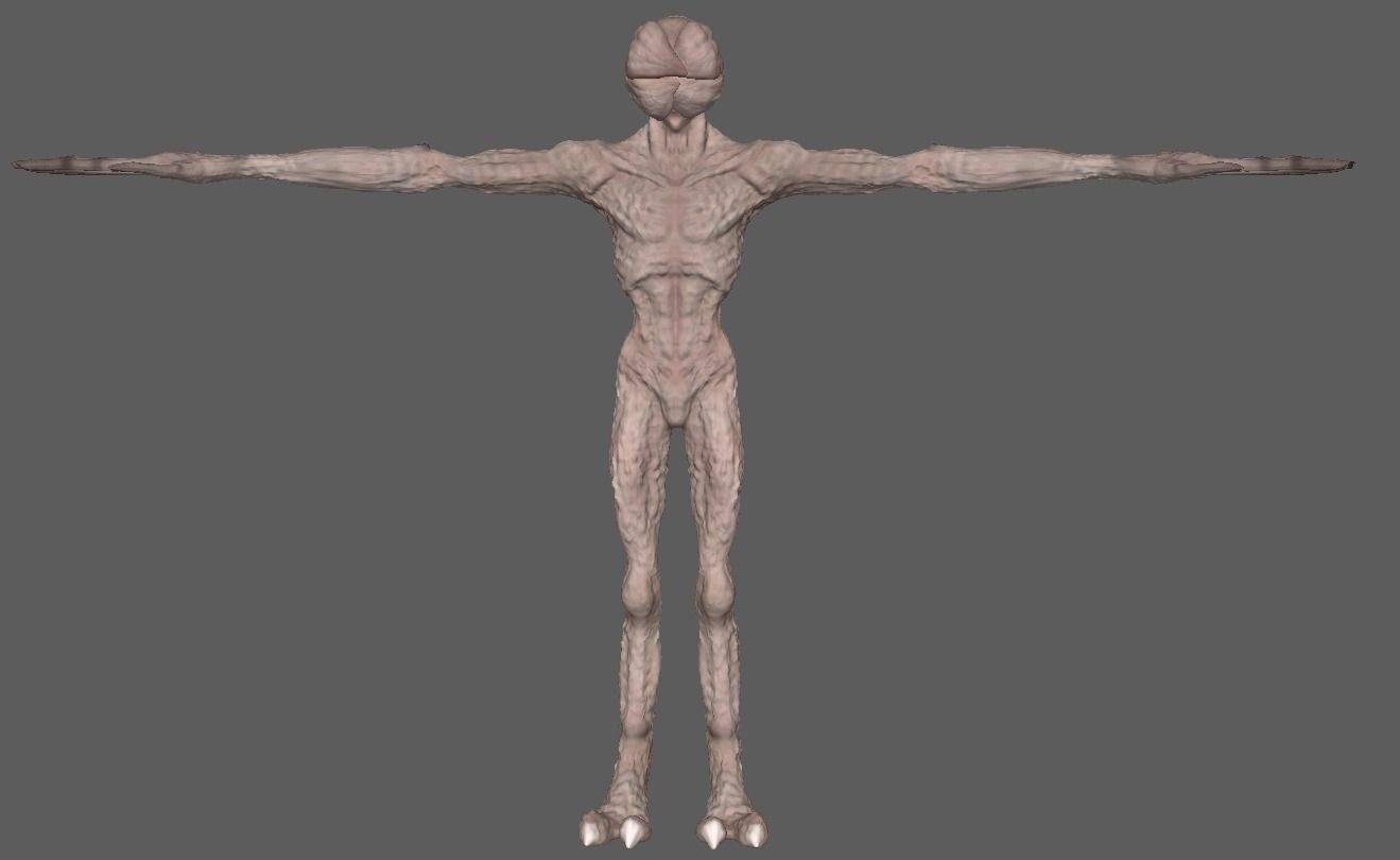 Stranger thing demogorgon 3d model rigged Low-poly 3D model_16