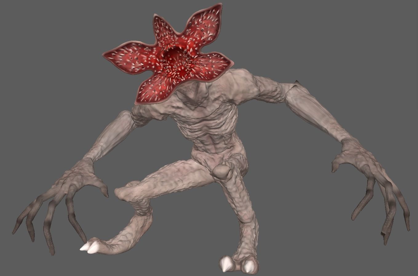 Stranger thing demogorgon 3d model rigged Low-poly 3D model_6