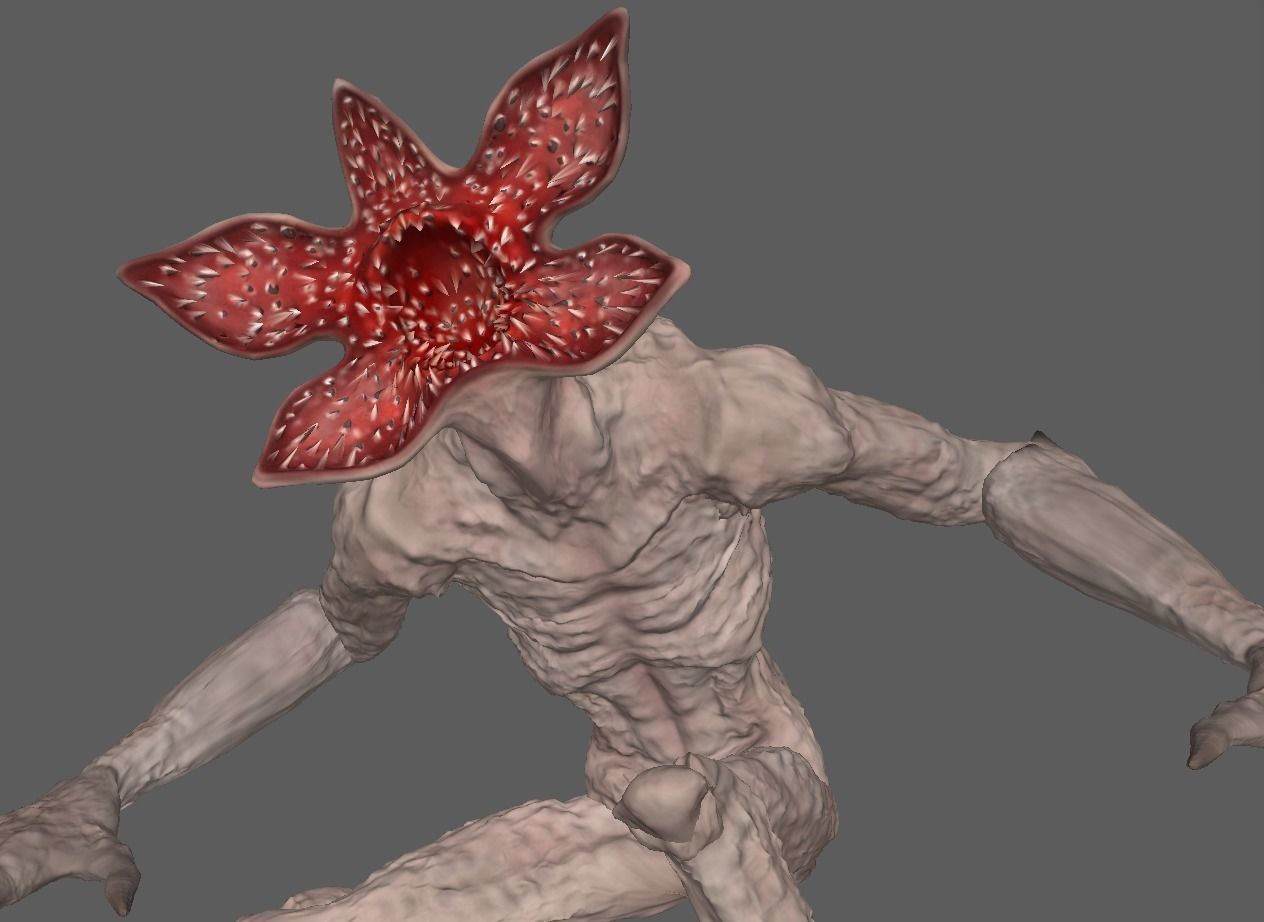 Stranger thing demogorgon 3d model rigged Low-poly 3D model_7