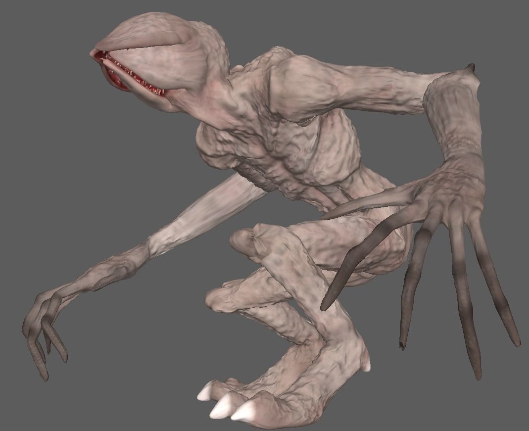 Stranger thing demogorgon 3d model rigged Low-poly 3D model_13