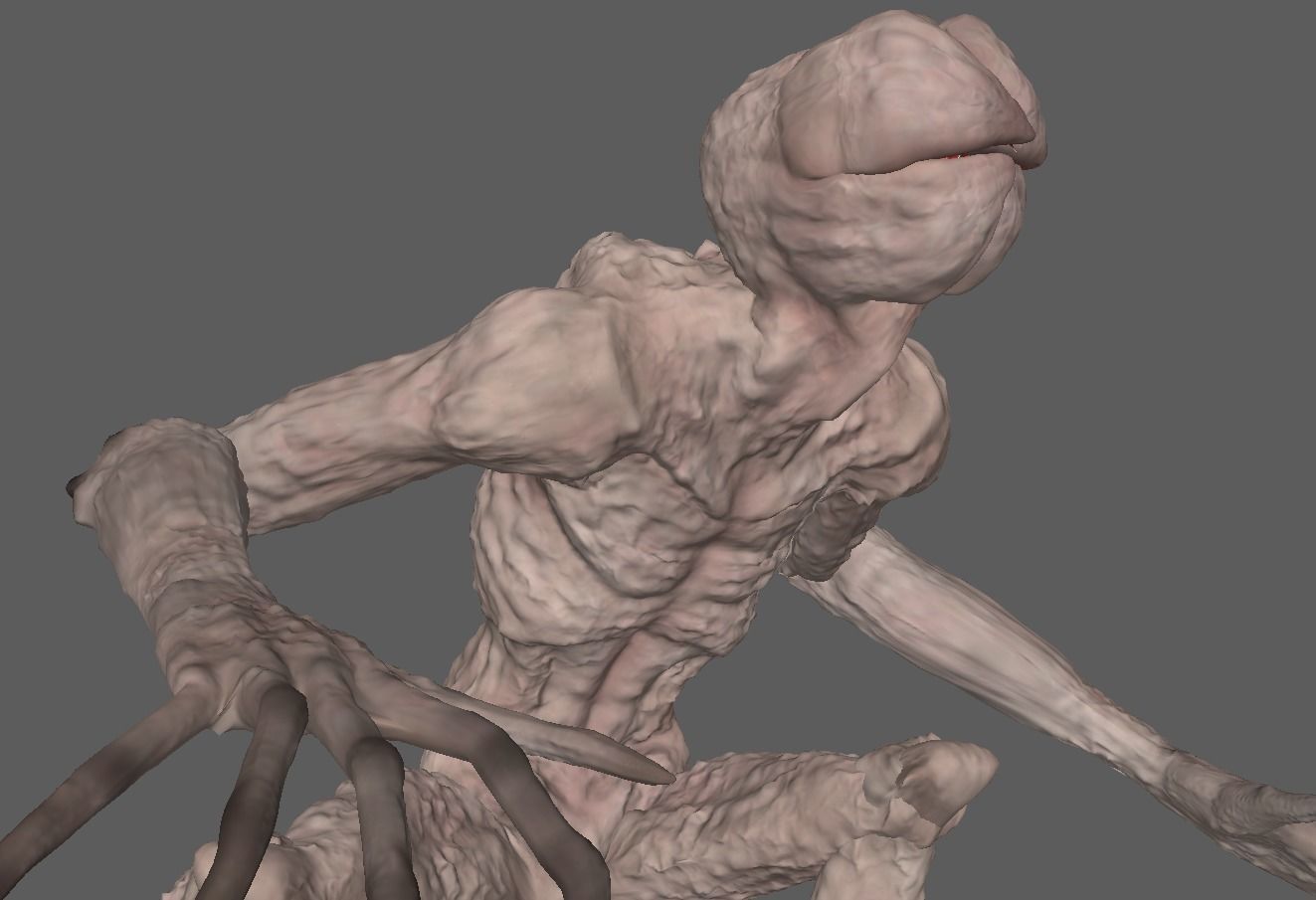 Stranger thing demogorgon 3d model rigged Low-poly 3D model_11