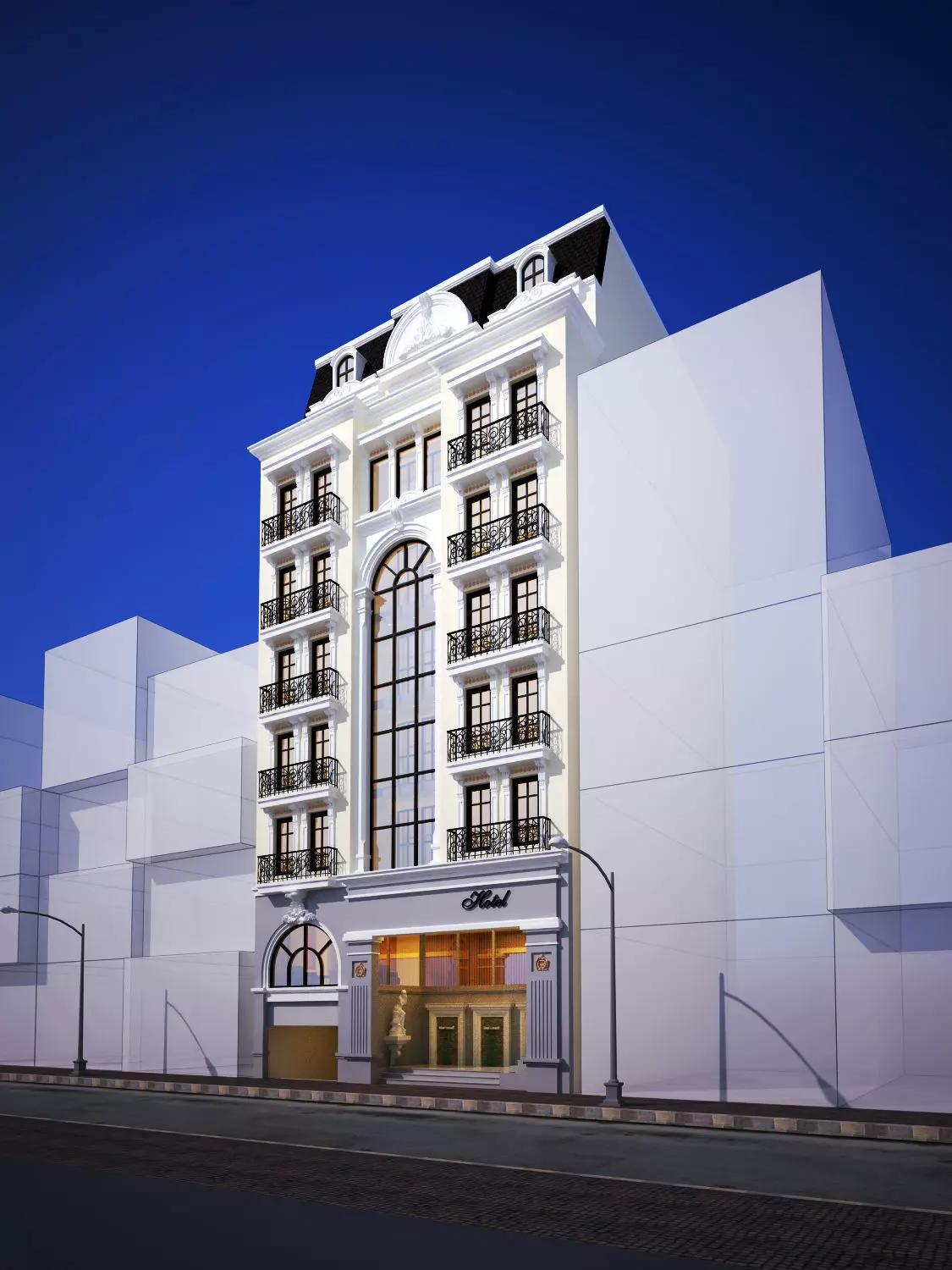 Classic house 05 3D model_0