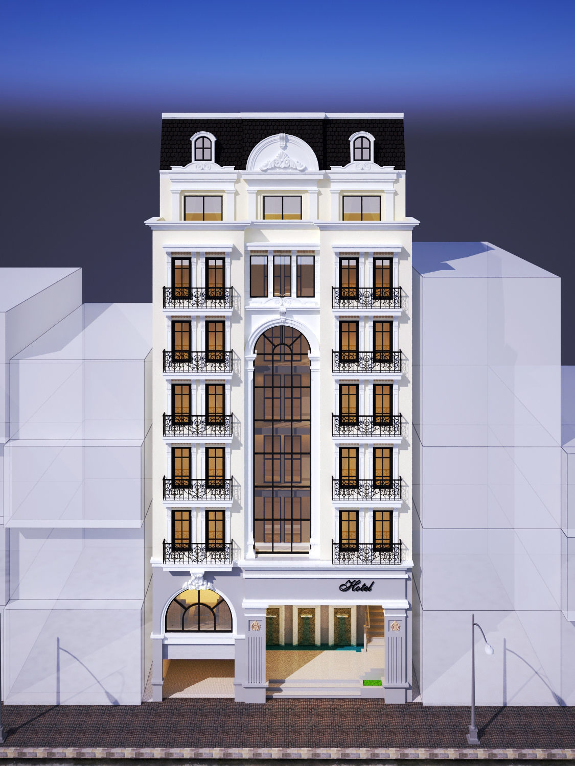 Classic house 05 3D model_4