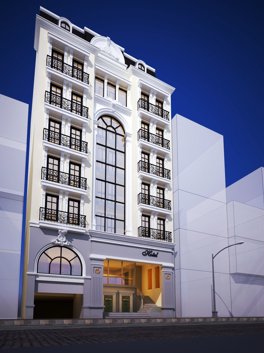 Classic house 05 3D model_3