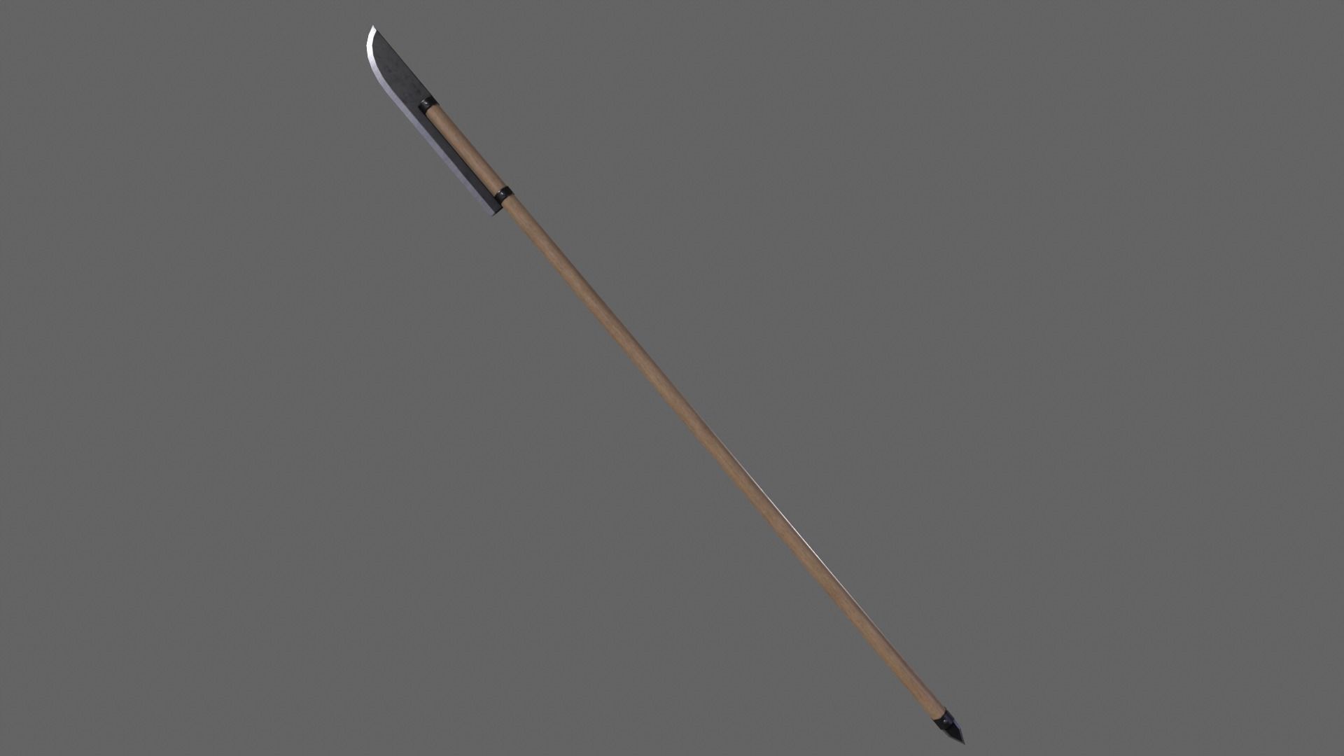 PBR Polearm Low-poly 3D model_9