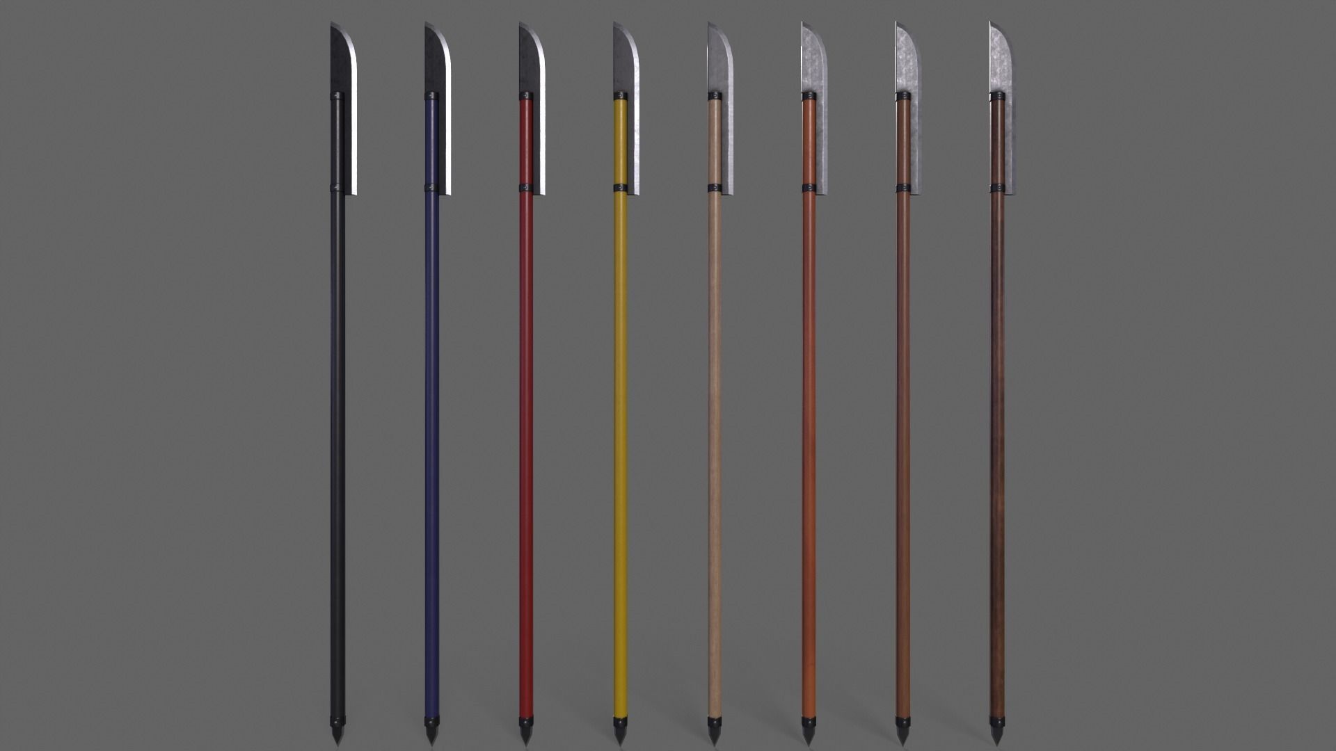 PBR Polearm Low-poly 3D model_3