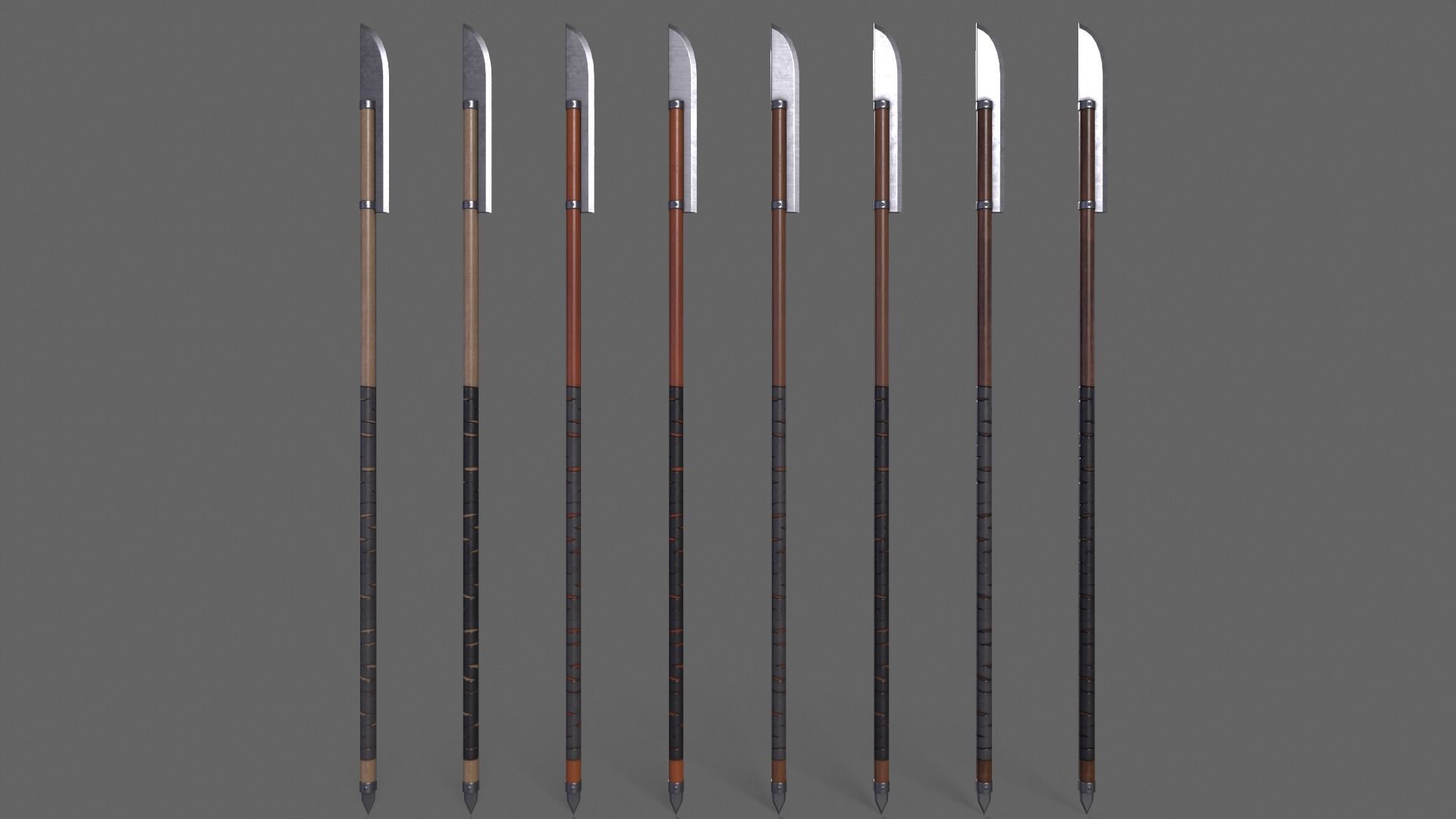 PBR Polearm Low-poly 3D model_5