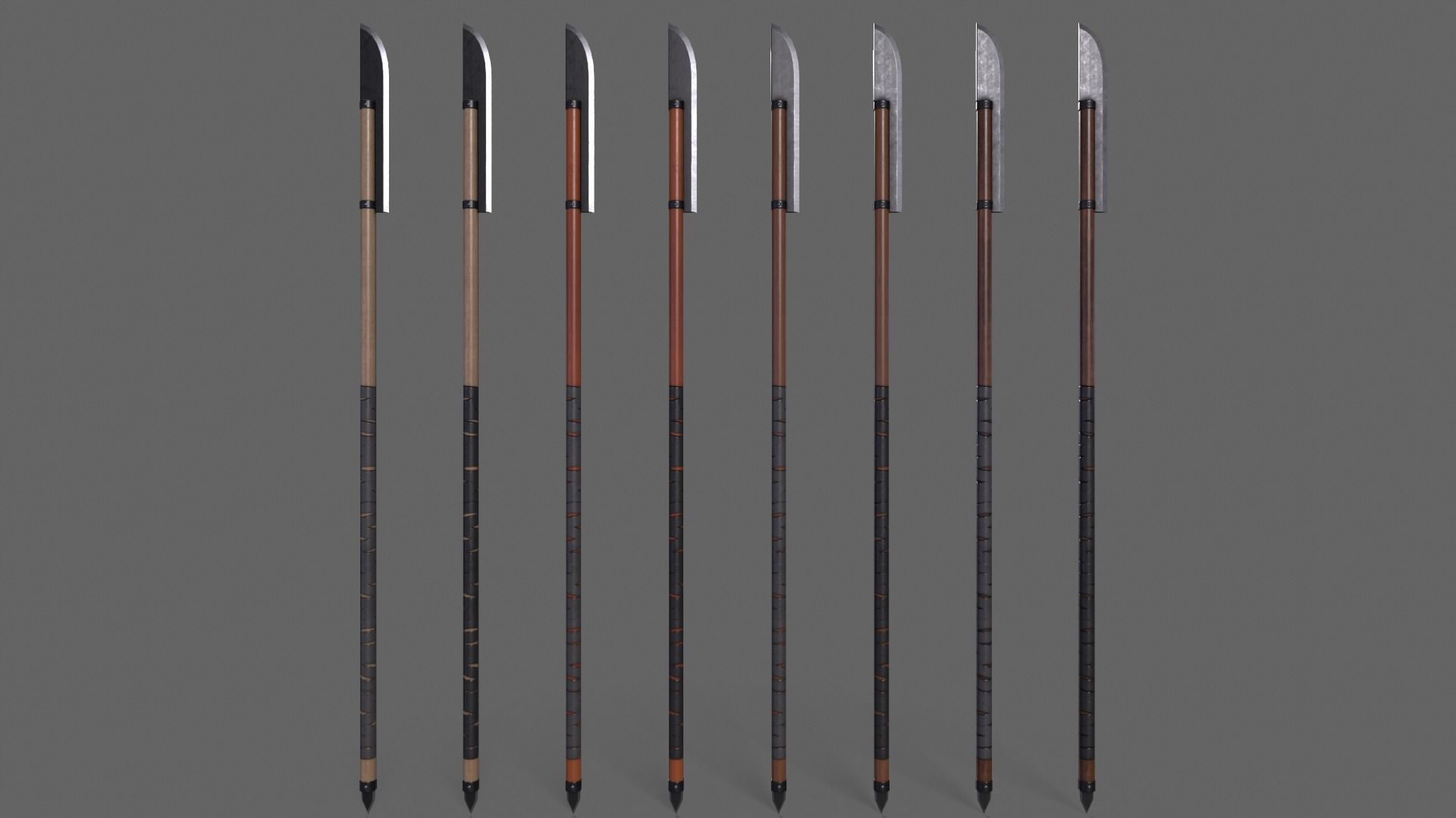 PBR Polearm Low-poly 3D model_7