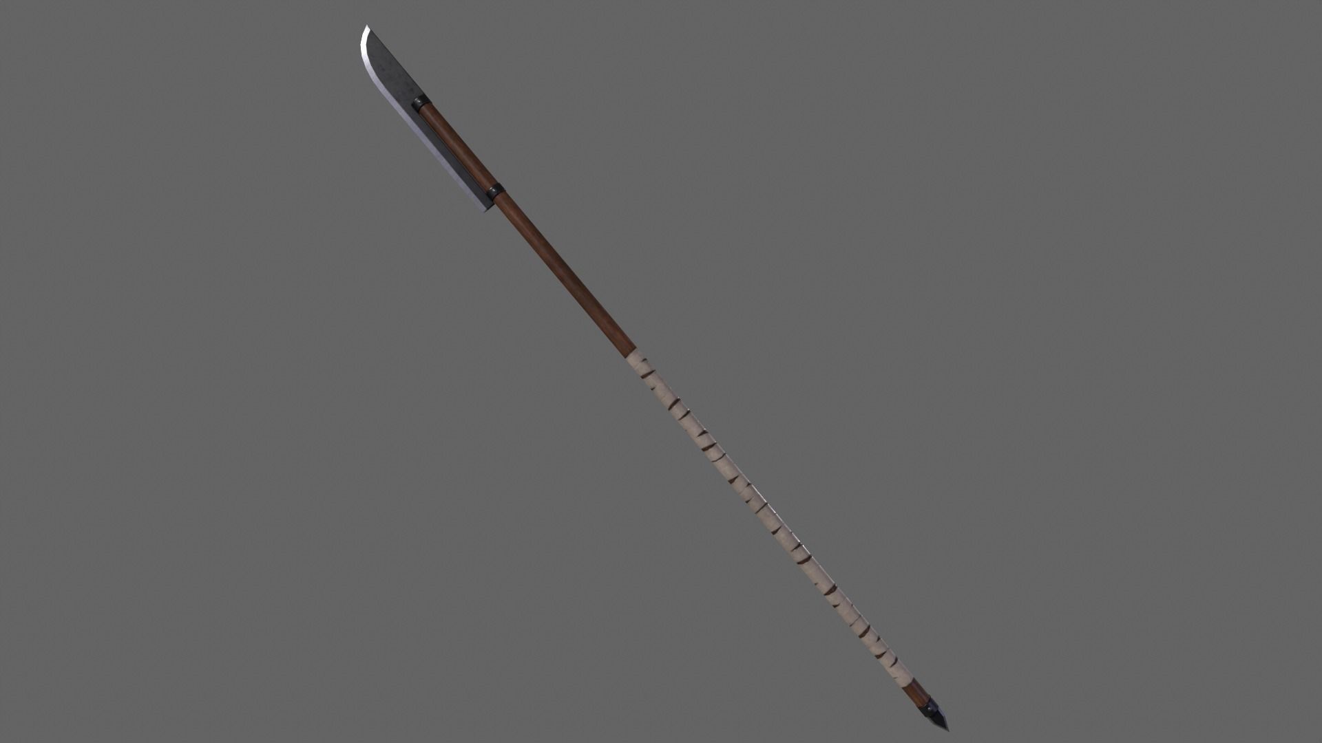 PBR Polearm Low-poly 3D model_12