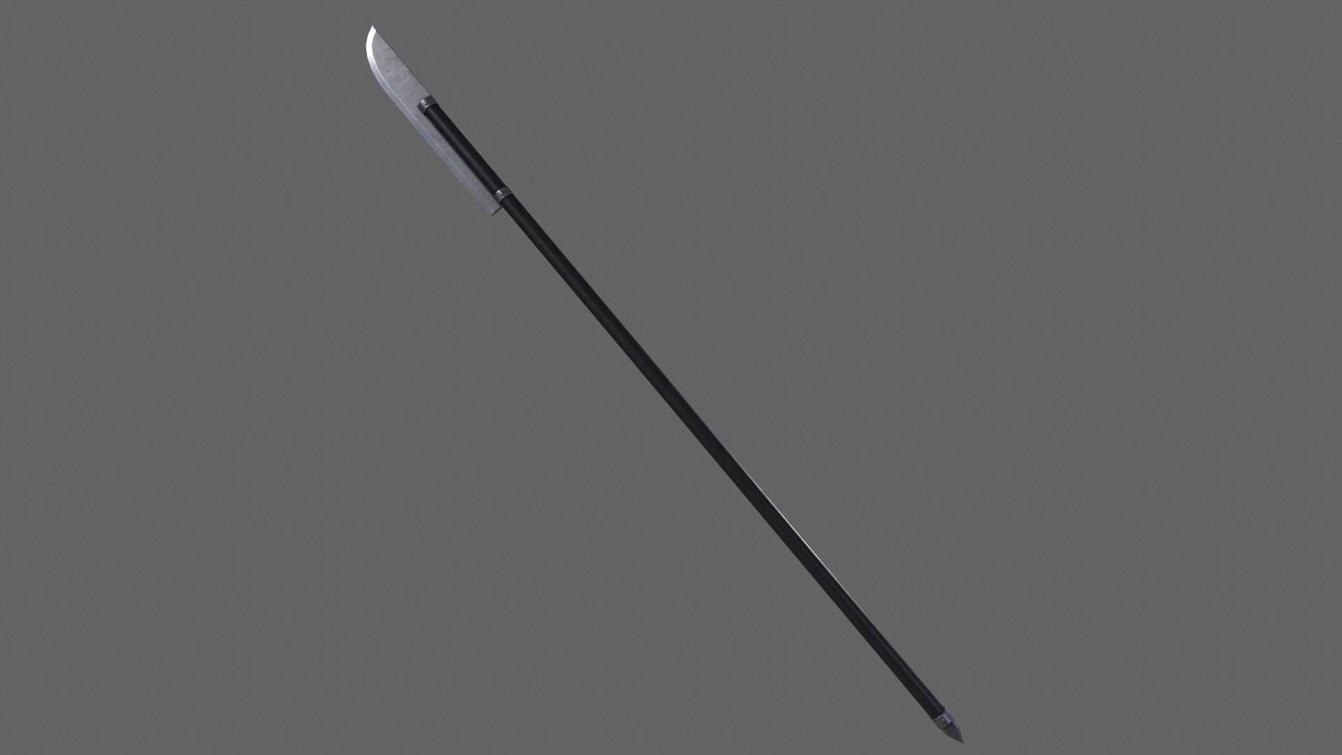 PBR Polearm Low-poly 3D model_8