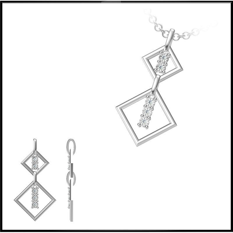 4000 Pendant Earrings Set Jcd models with 1 render 3D print model_3