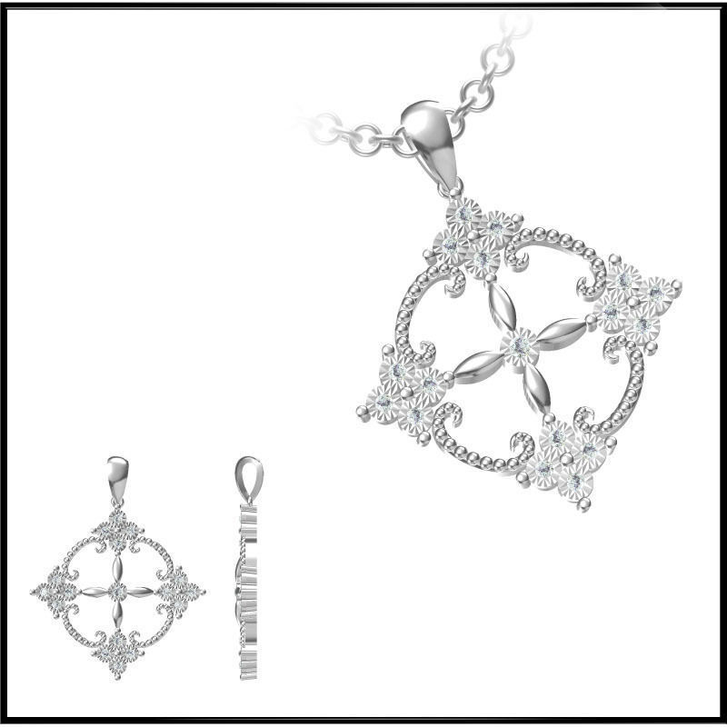 4000 Pendant Earrings Set Jcd models with 1 render 3D print model_7