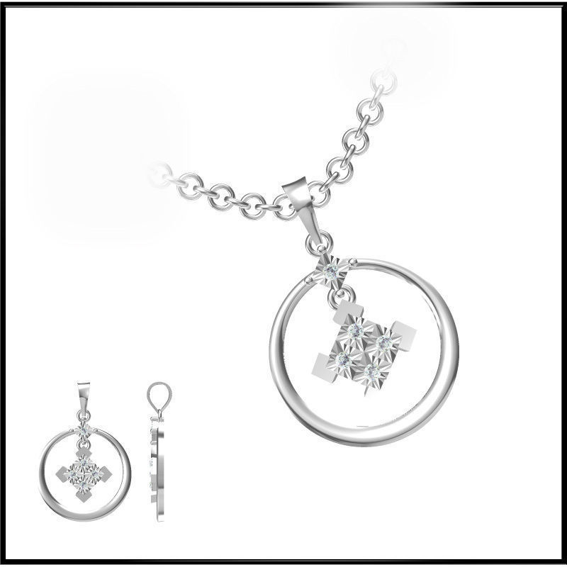 4000 Pendant Earrings Set Jcd models with 1 render 3D print model_100