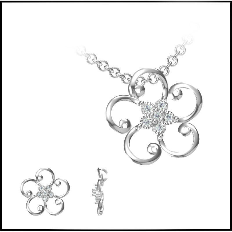 4000 Pendant Earrings Set Jcd models with 1 render 3D print model_8