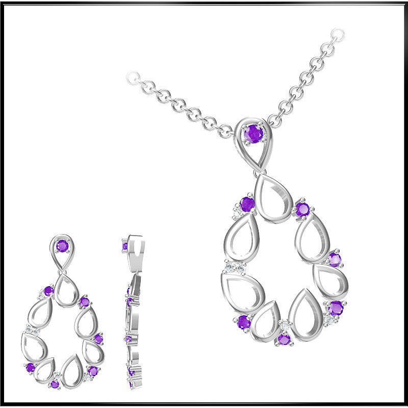 4000 Pendant Earrings Set Jcd models with 1 render 3D print model_71