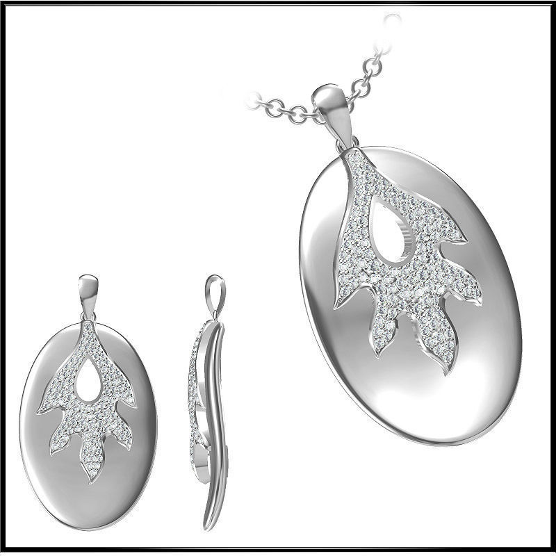 4000 Pendant Earrings Set Jcd models with 1 render 3D print model_40
