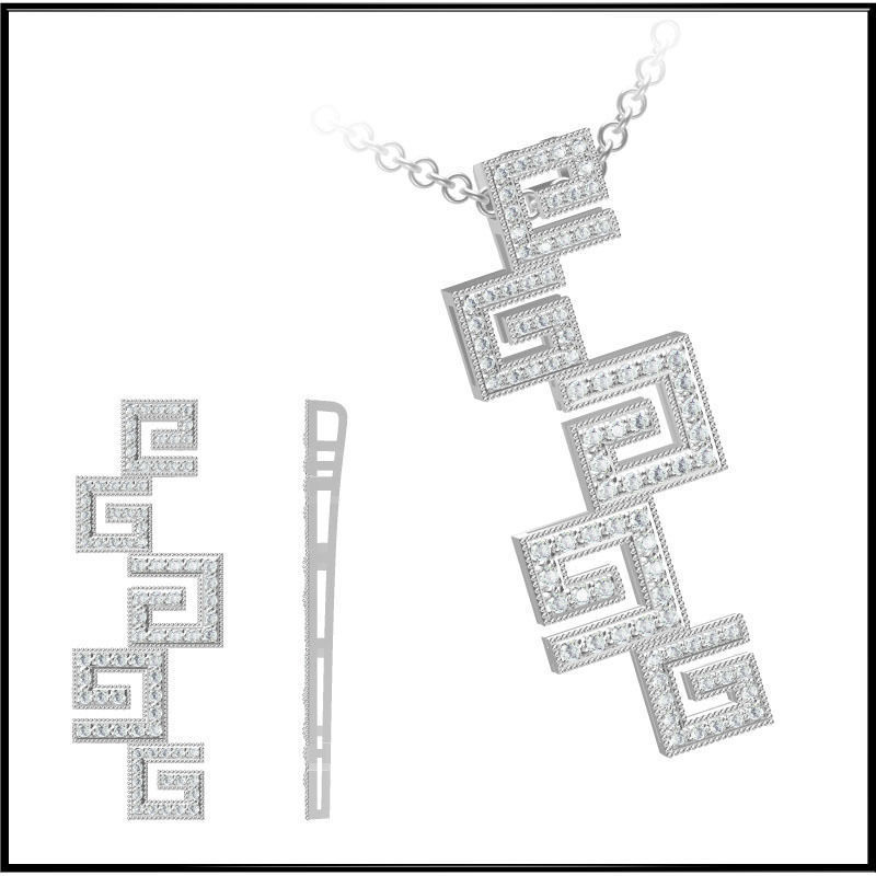 4000 Pendant Earrings Set Jcd models with 1 render 3D print model_80