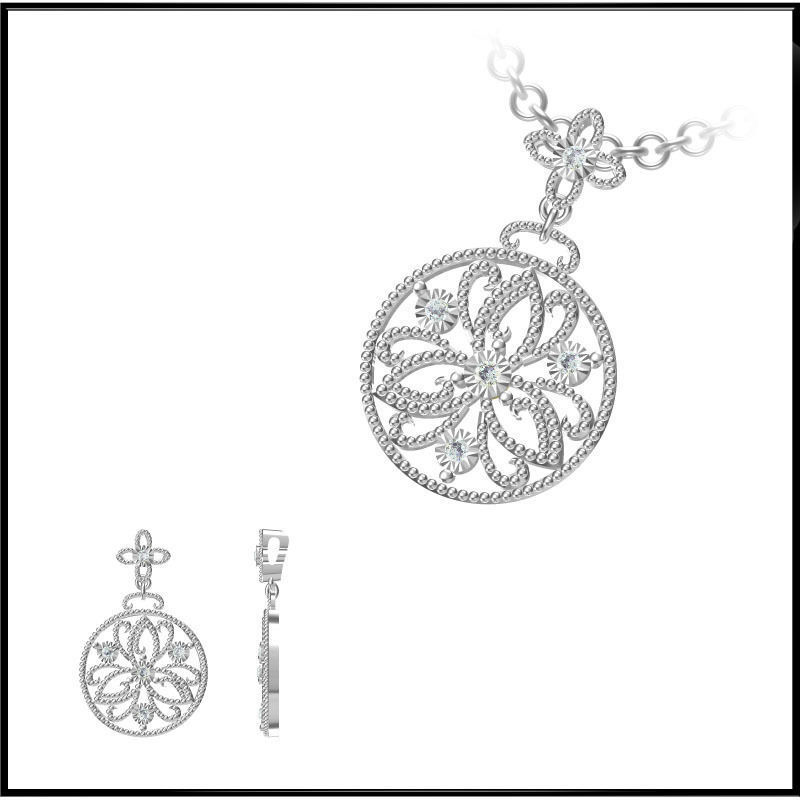 4000 Pendant Earrings Set Jcd models with 1 render 3D print model_114