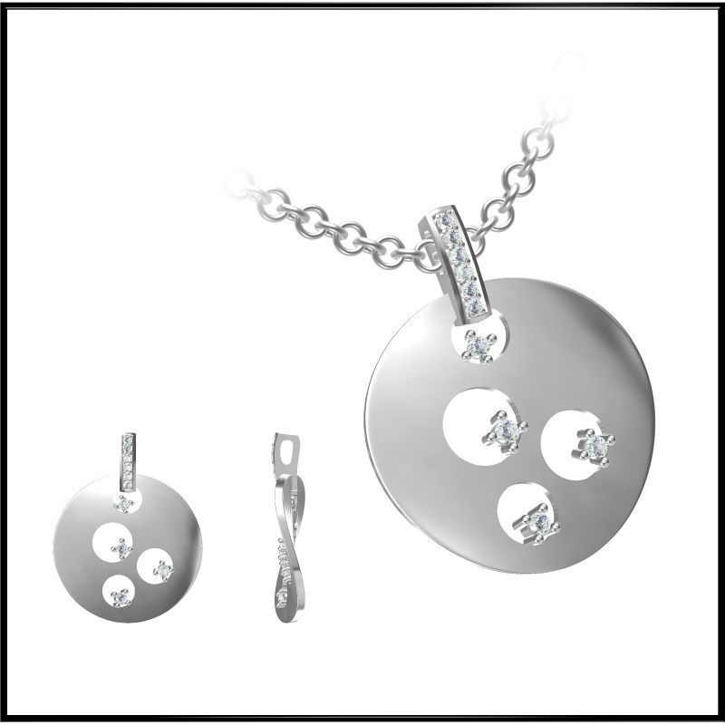 4000 Pendant Earrings Set Jcd models with 1 render 3D print model_86
