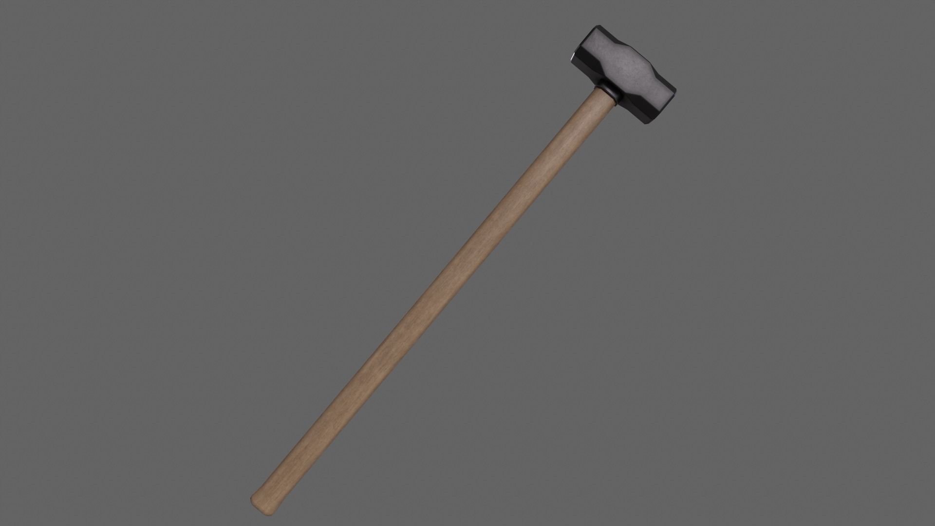 PBR Sledge Hammer Low-poly 3D model_6