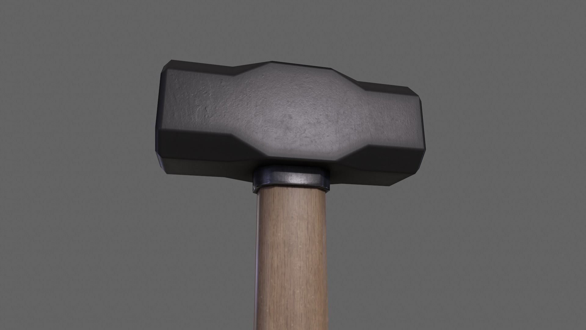 PBR Sledge Hammer Low-poly 3D model_14