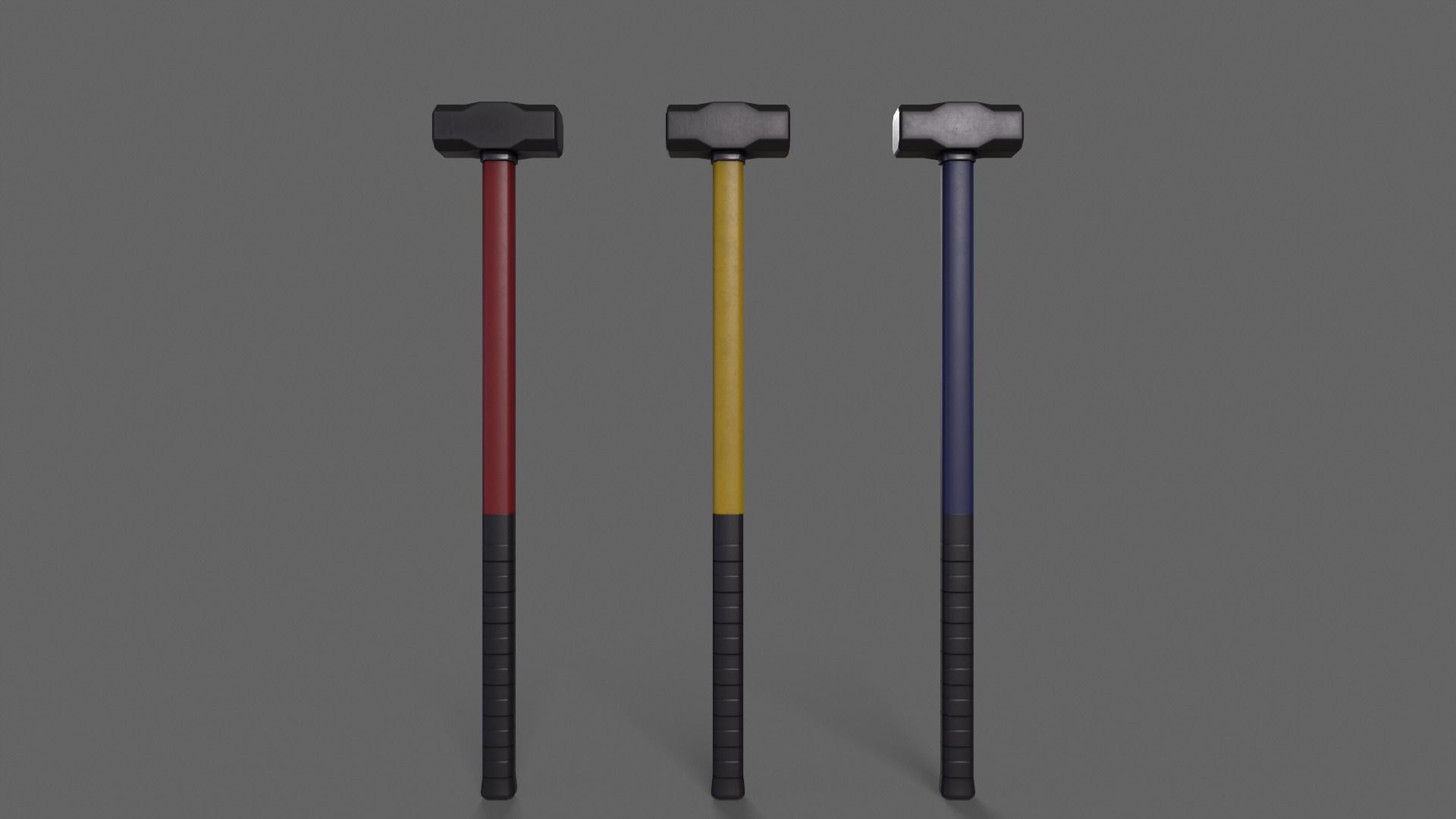 PBR Sledge Hammer Low-poly 3D model_5