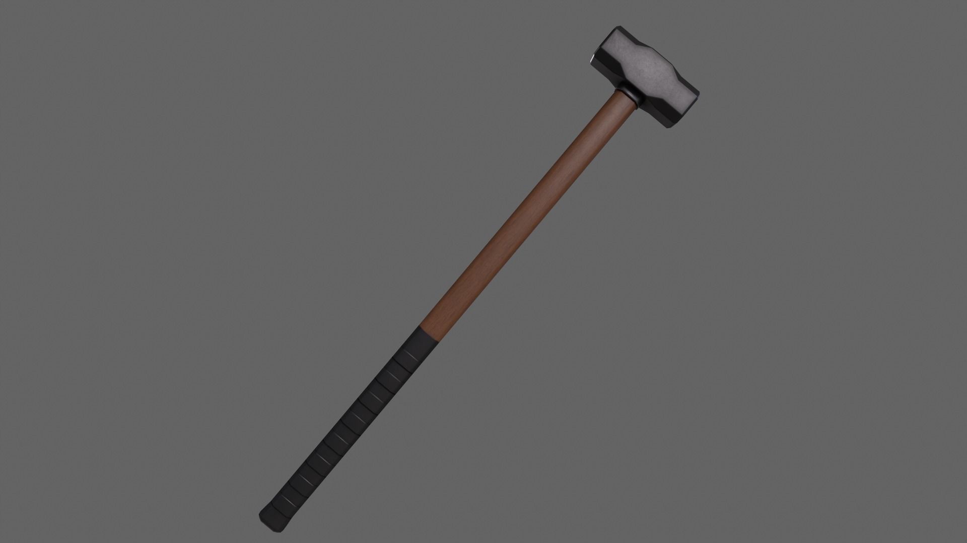 PBR Sledge Hammer Low-poly 3D model_9