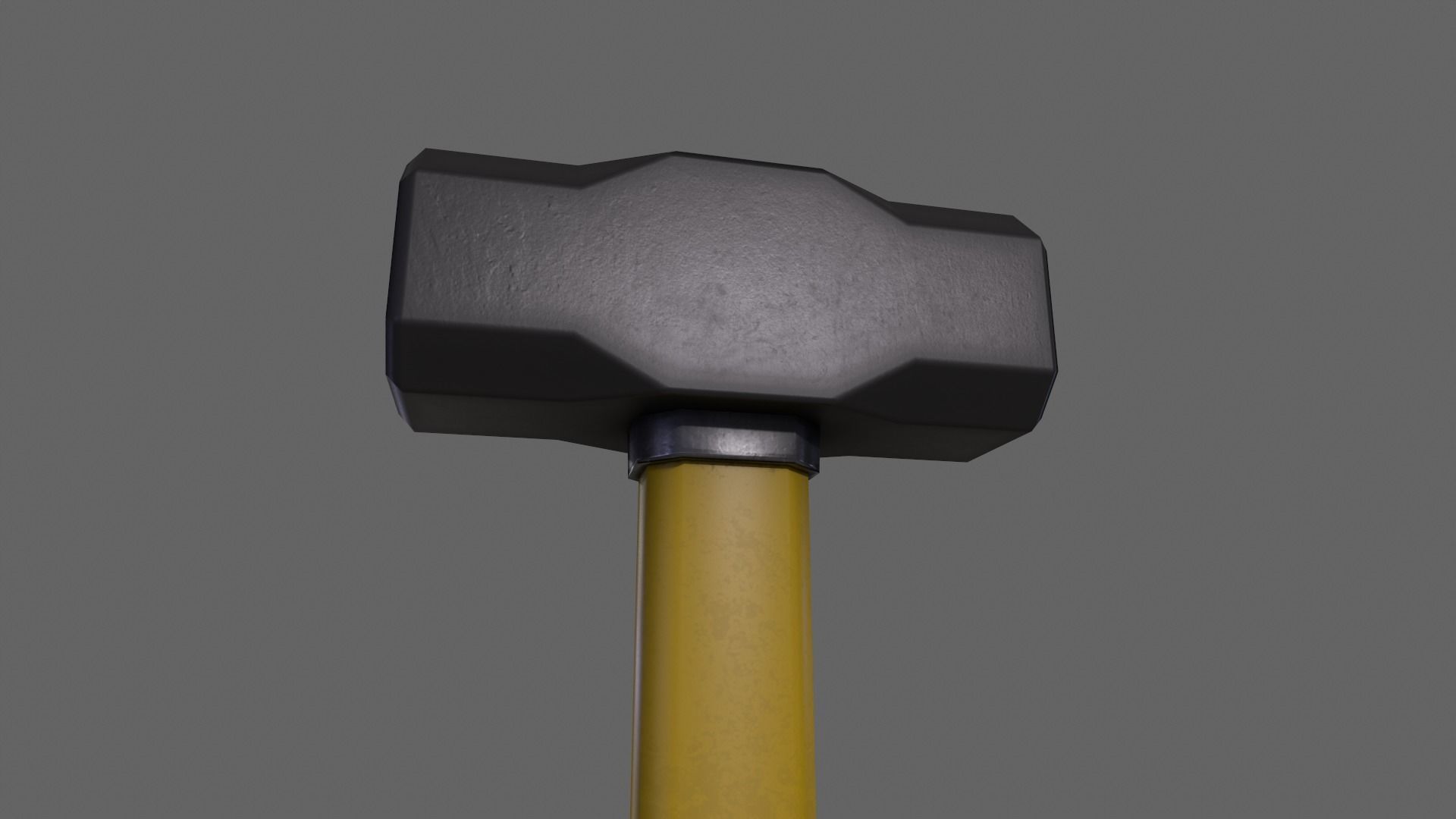 PBR Sledge Hammer Low-poly 3D model_15