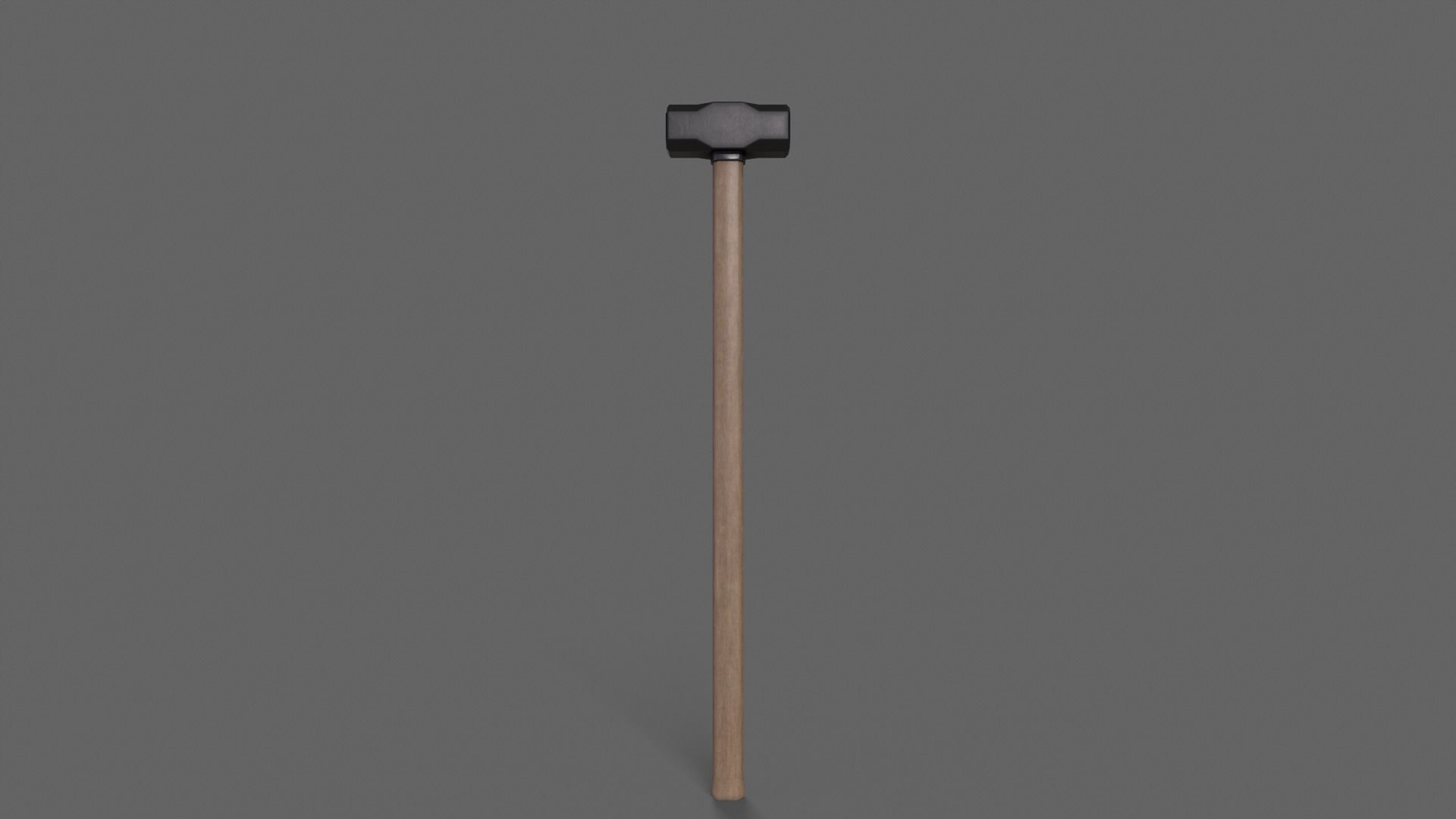 PBR Sledge Hammer Low-poly 3D model_10