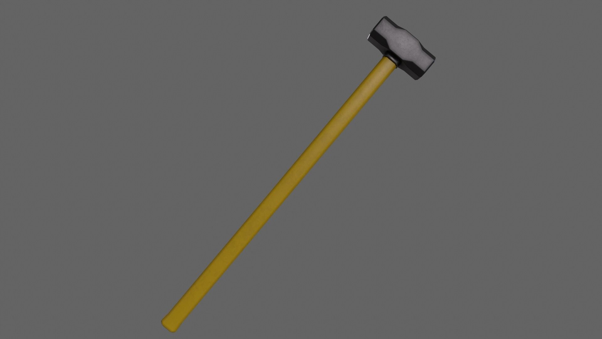 PBR Sledge Hammer Low-poly 3D model_7