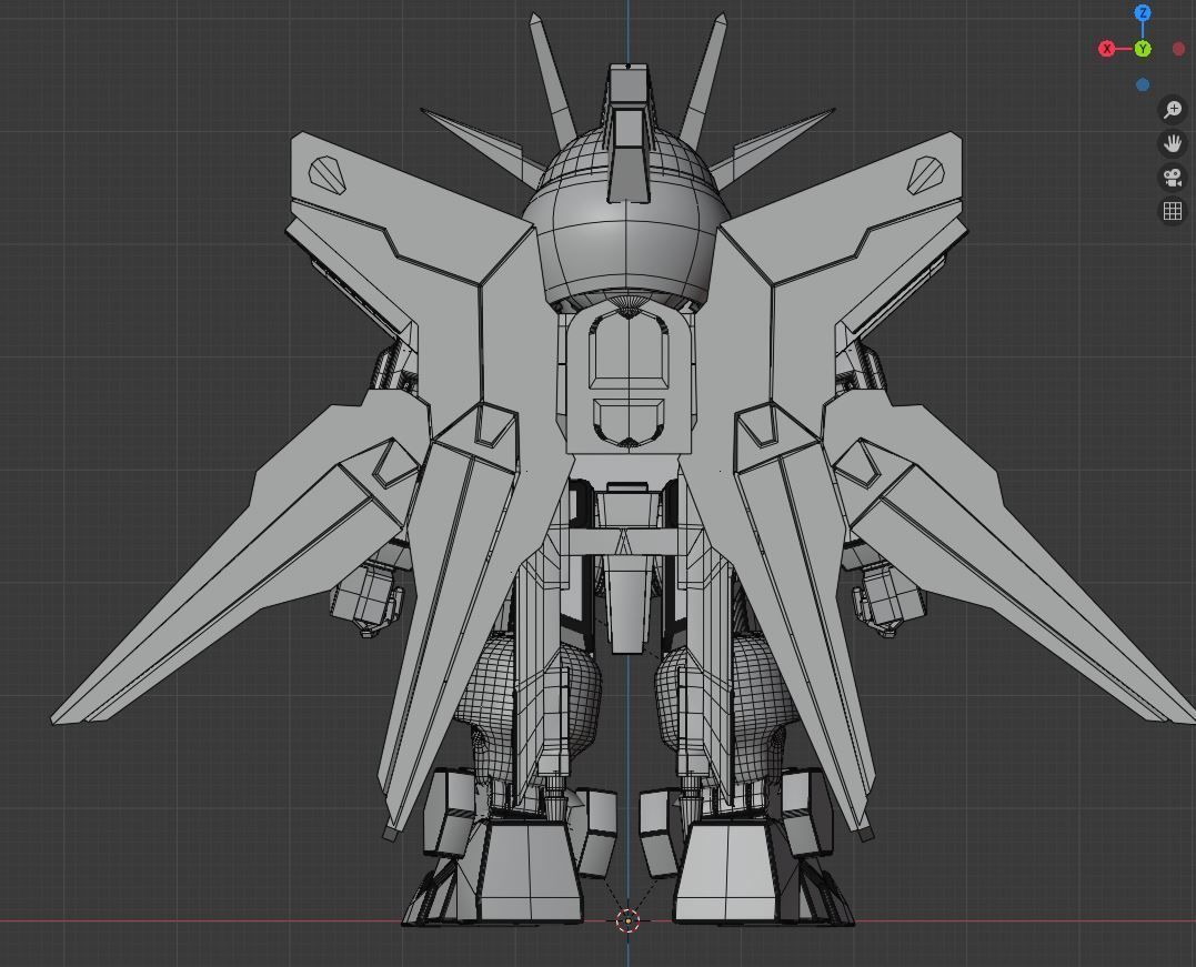 Strike Freedom Gundam SD - Gundam Seed Destiny 3D model_12