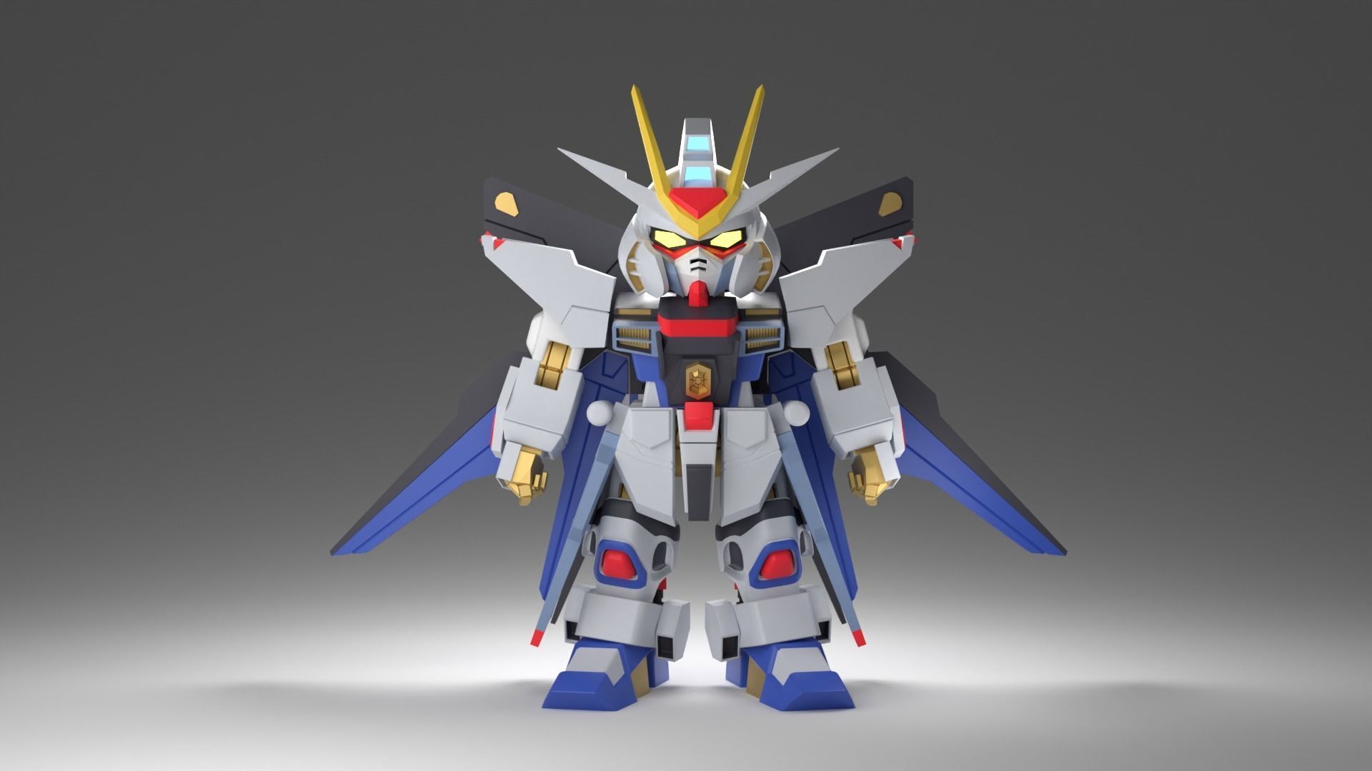 Strike Freedom Gundam SD - Gundam Seed Destiny 3D model_5