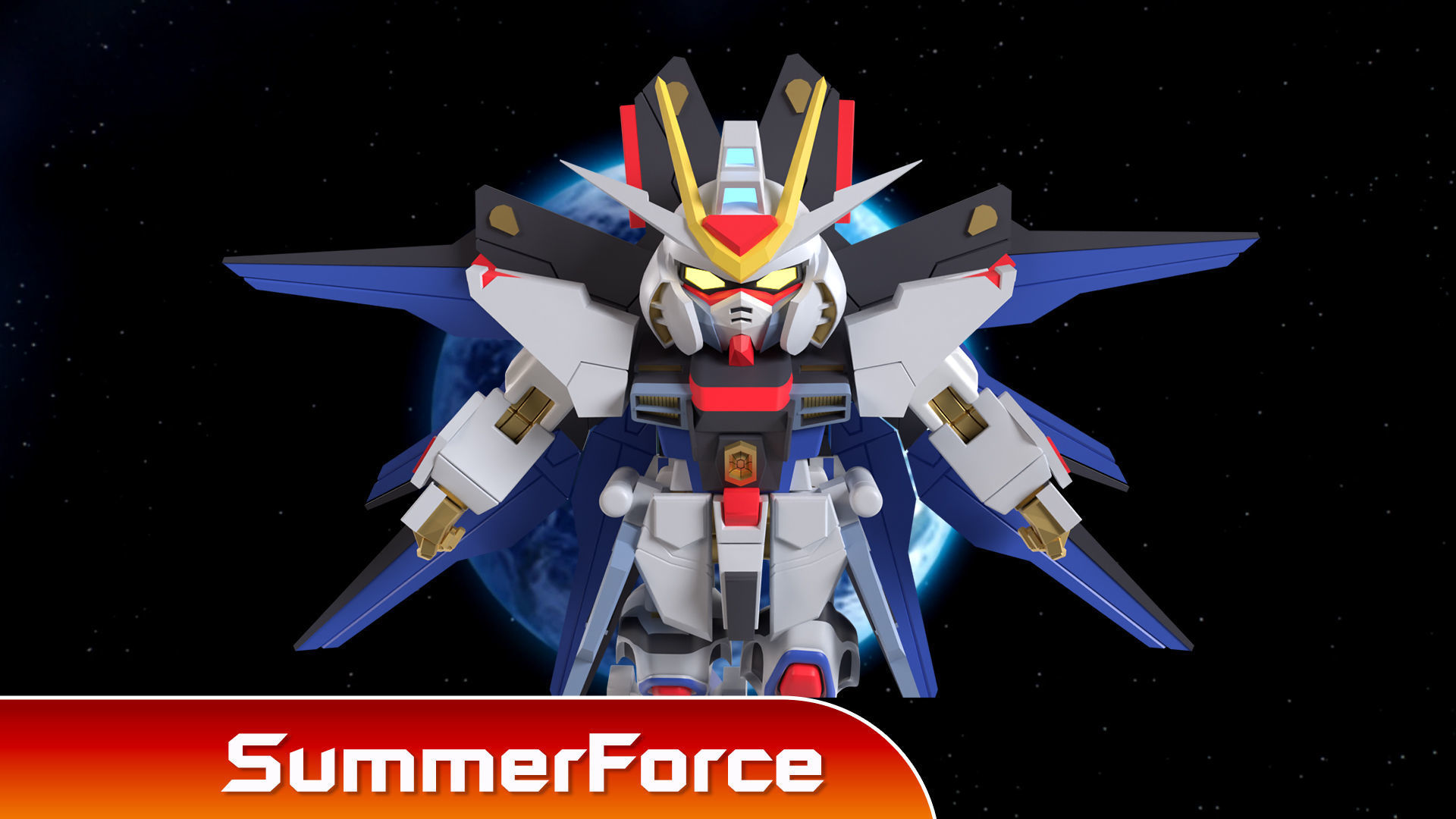 Strike Freedom Gundam SD - Gundam Seed Destiny 3D model_1