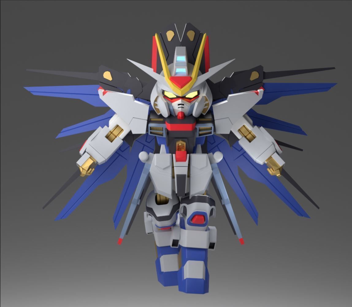 Strike Freedom Gundam SD - Gundam Seed Destiny 3D model_2