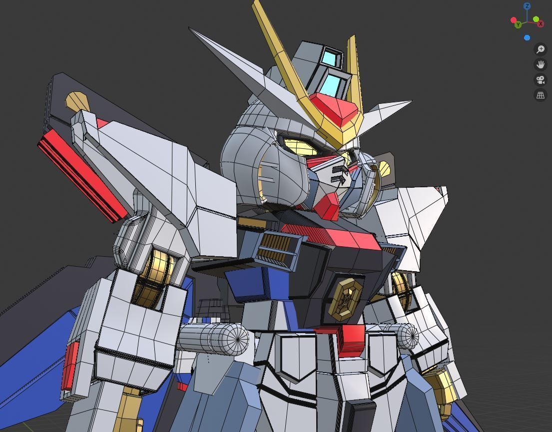 Strike Freedom Gundam SD - Gundam Seed Destiny 3D model_8