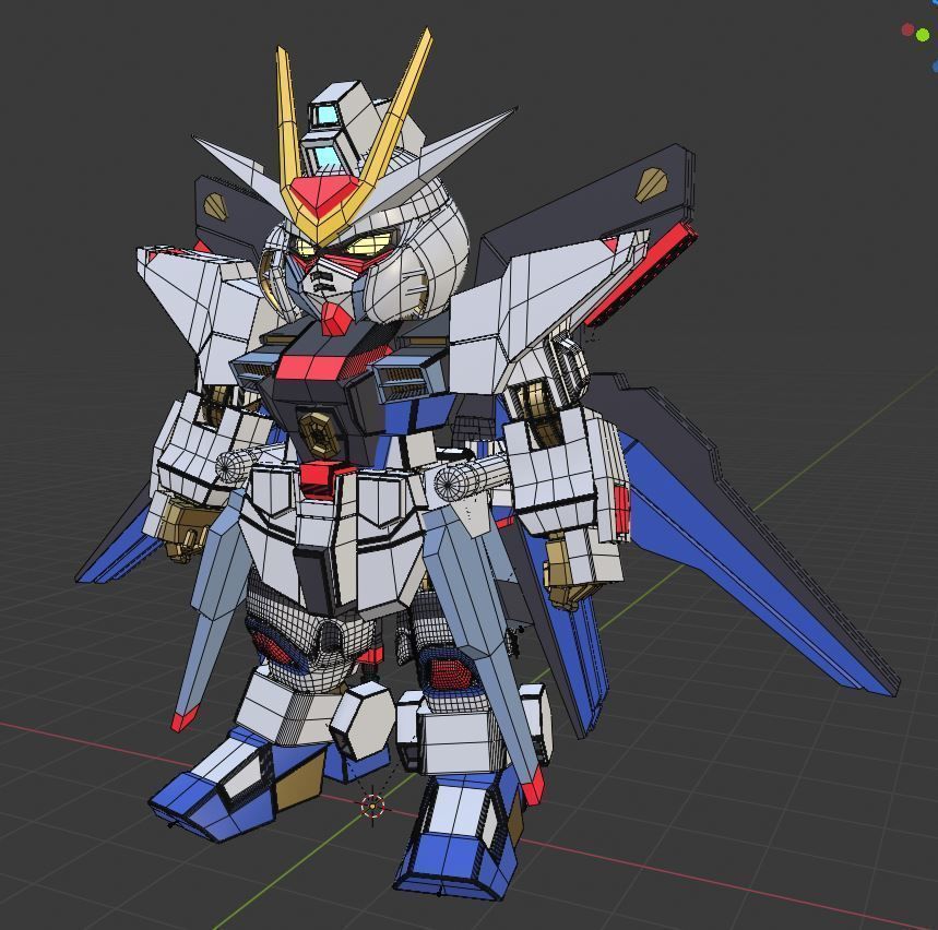 Strike Freedom Gundam SD - Gundam Seed Destiny 3D model_6