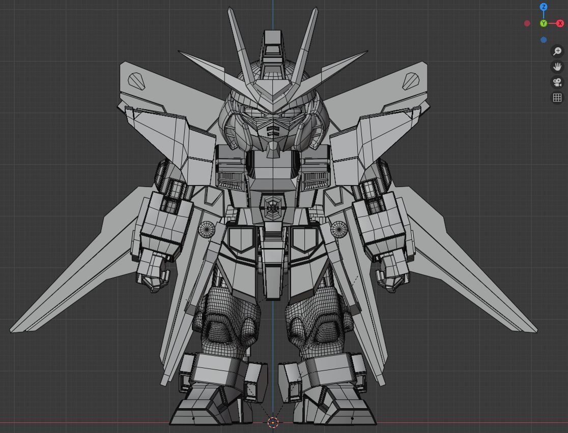 Strike Freedom Gundam SD - Gundam Seed Destiny 3D model_10