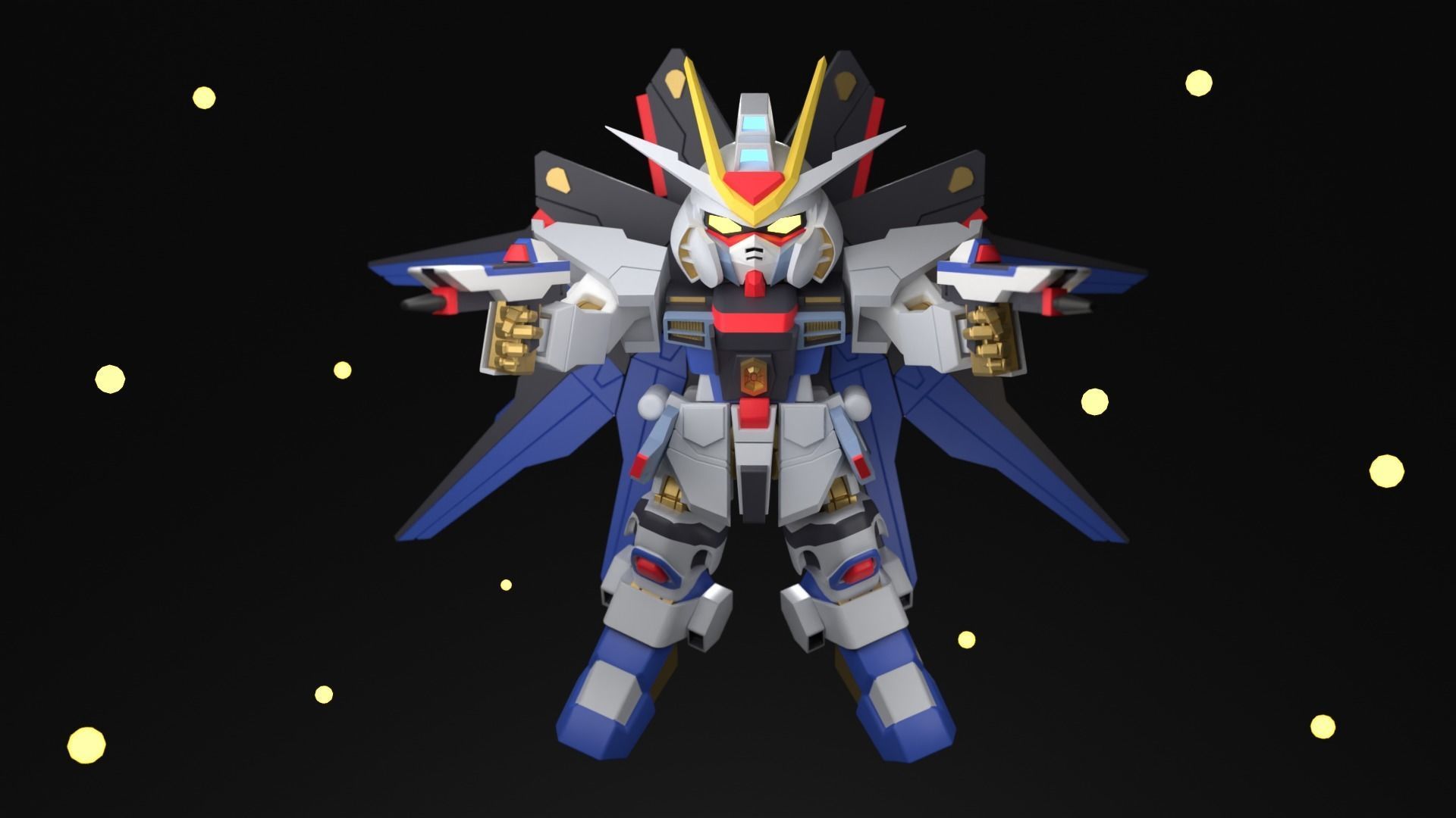 Strike Freedom Gundam SD - Gundam Seed Destiny 3D model_4