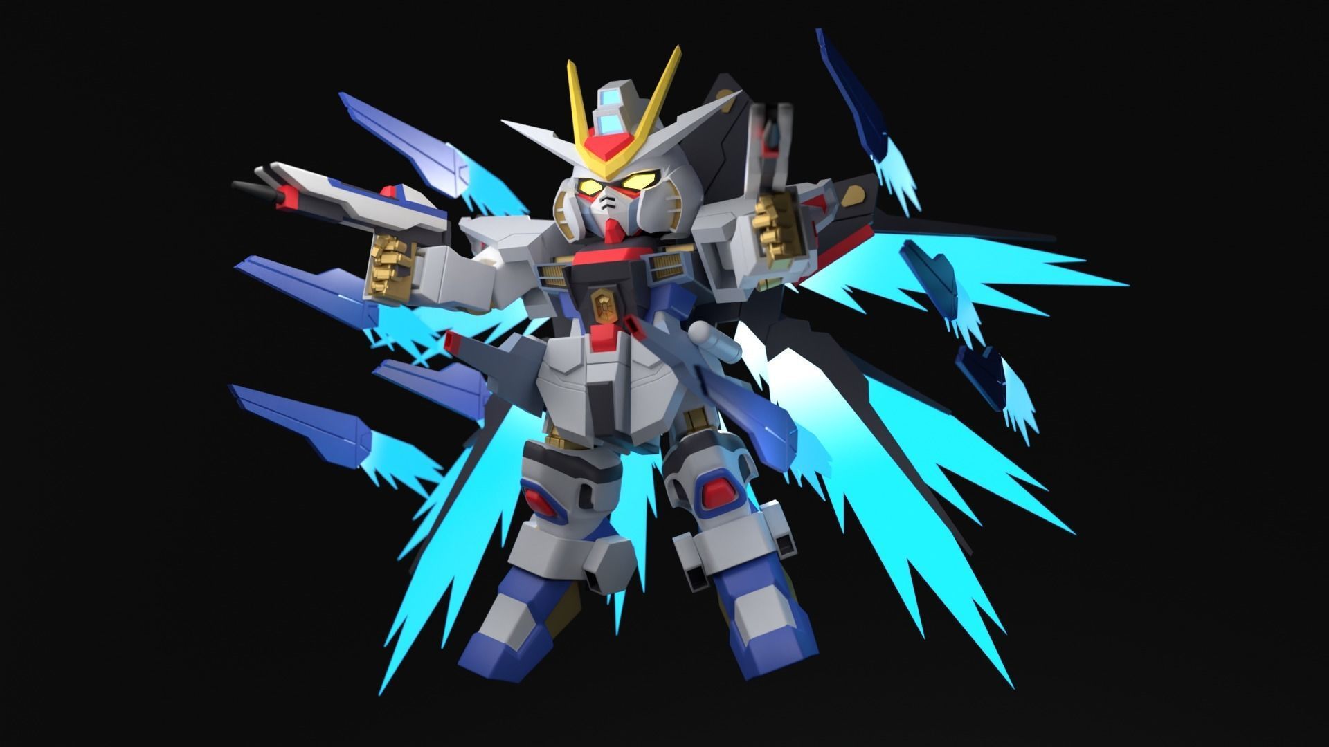 Strike Freedom Gundam SD - Gundam Seed Destiny 3D model_3