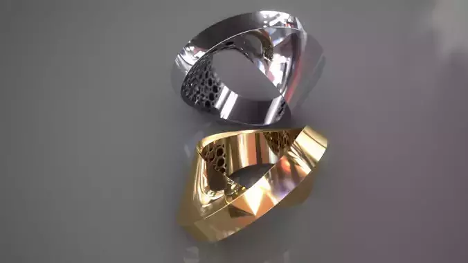 Mobius gold ring