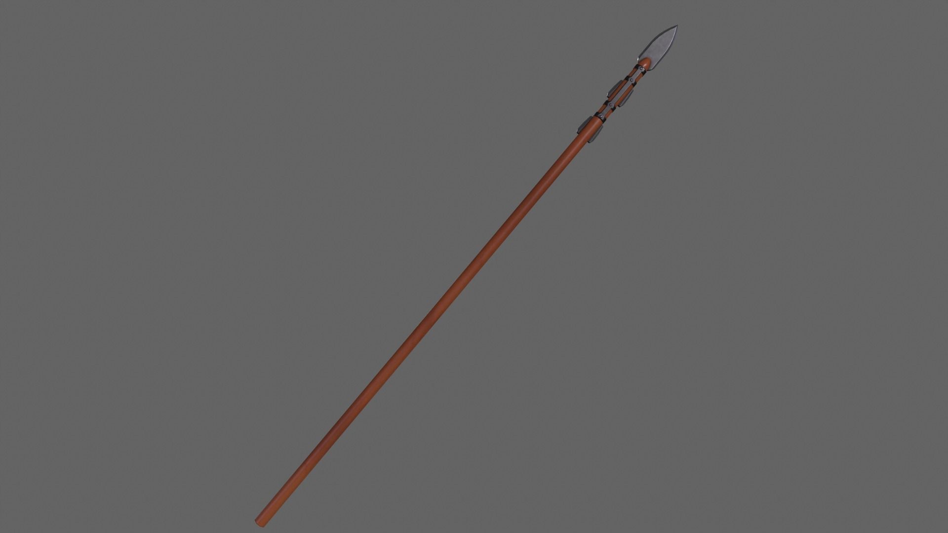 PBR Spear Low-poly 3D model_7
