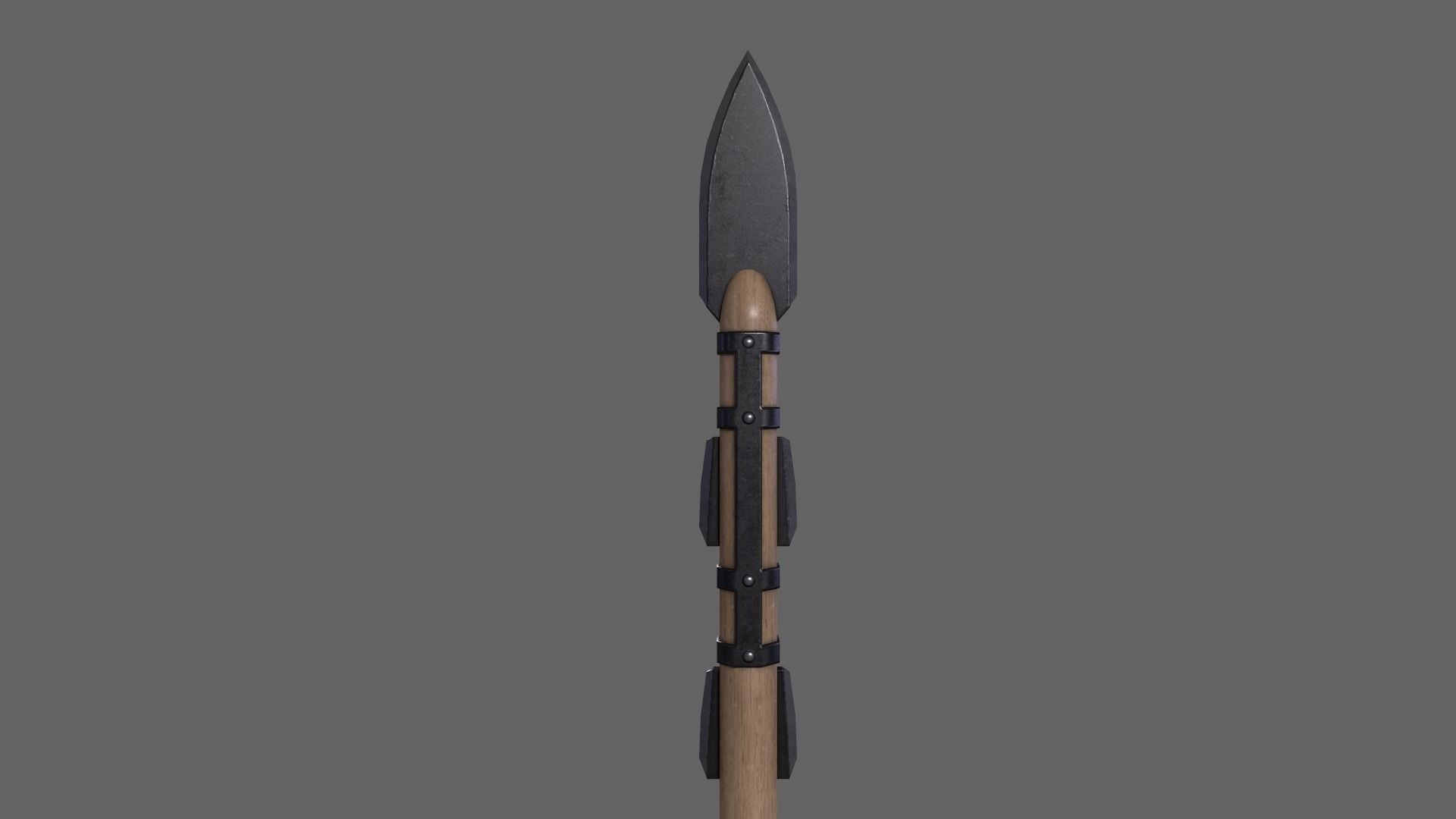PBR Spear Low-poly 3D model_14