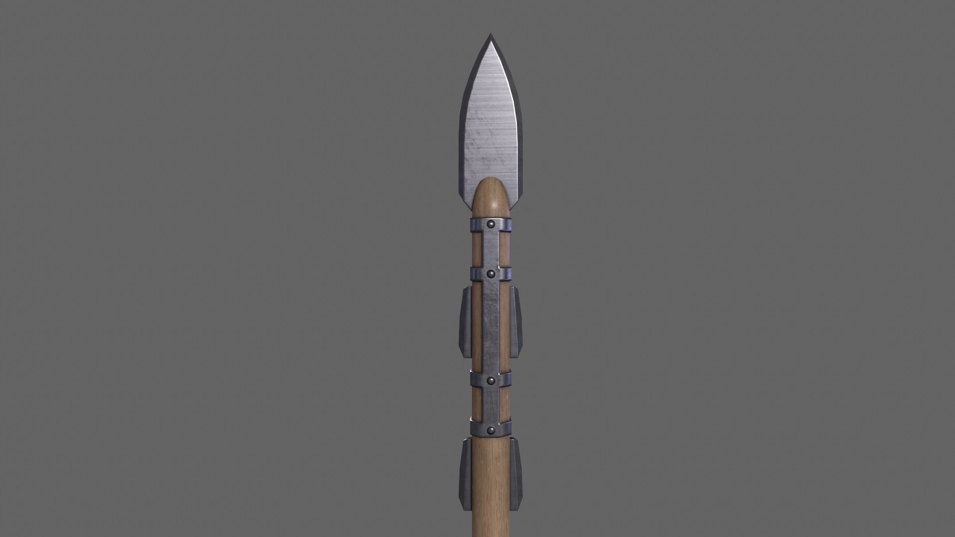 PBR Spear Low-poly 3D model_13