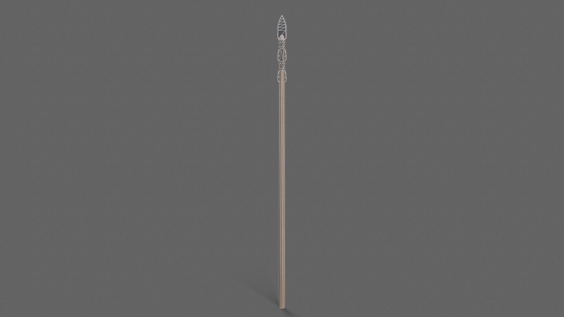 PBR Spear Low-poly 3D model_12