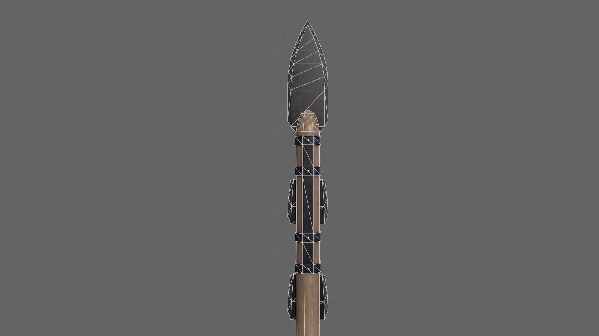 PBR Spear Low-poly 3D model_15
